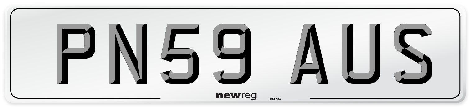 PN59 AUS Number Plate from New Reg